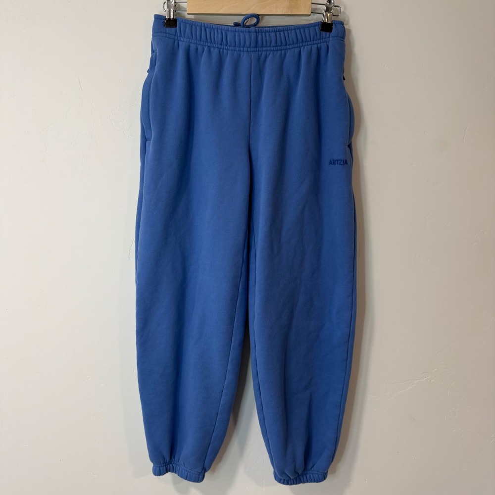 Aritzia Women Baggy Sweatpants XS Blue Excellent Sweatfleece Mega Fit Joggers